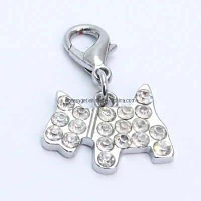 Pet Bling Tag Cute Shape Charm Pendant Dog Jewelry Rhinestone Accessories Esg16530