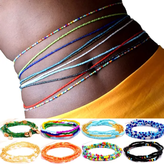 African Waist Beads Chain Layered Belly Body Chain Waist Jewelry